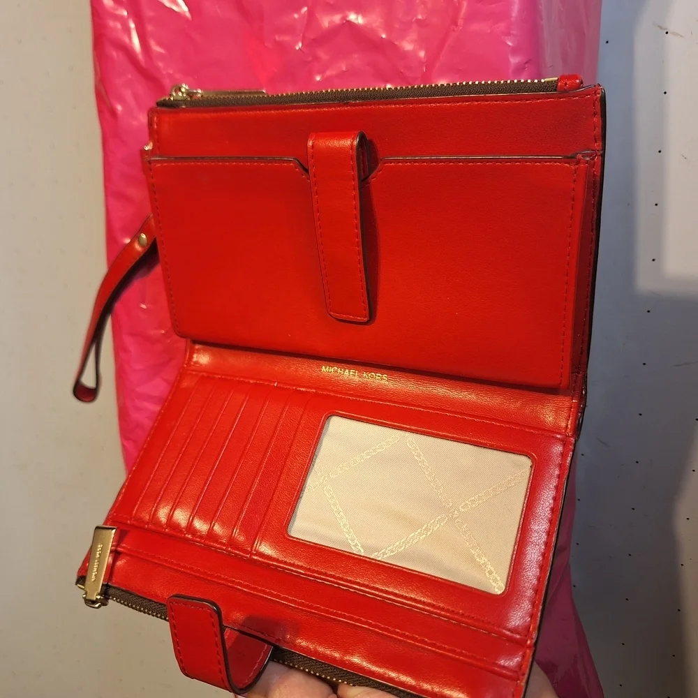 Michael Kors Black and Red Wristlet - Picture 5 of 8